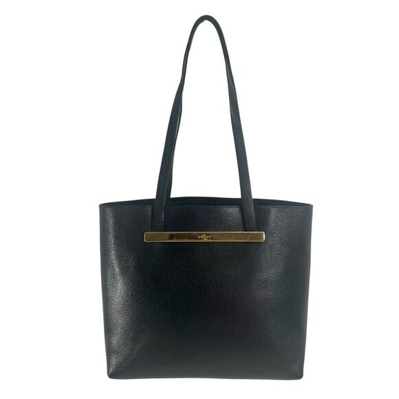 Gucci Women's Black Leather Tote Bag with Pouch Front Detail w Gucci logo Authen - Picture 2 of 12